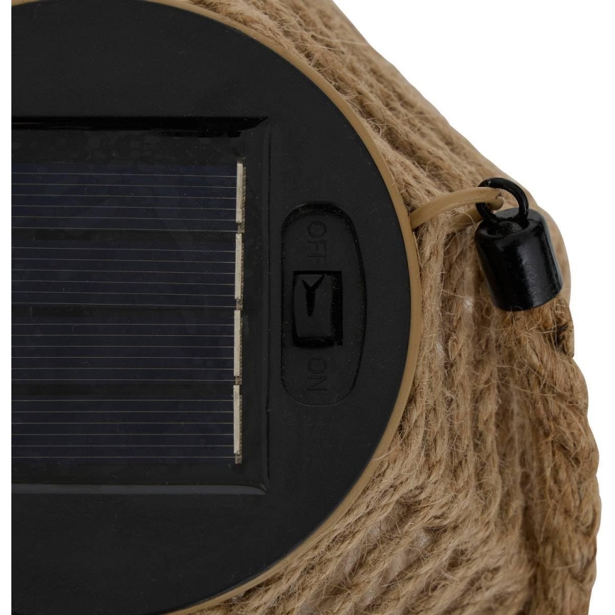 Atmosphera - LED-zonne-lantaarn GINA LED/1,2V 800 mAh IP44 jute
