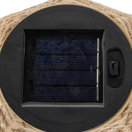 Atmosphera - LED-zonne-lantaarn GINA LED/1,2V 800 mAh IP44 jute