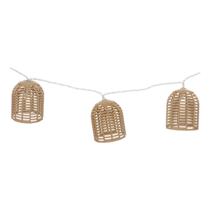 Atmosphera - LED Zonnesteen decoratieve slinger AIA 10xLED 3,35m IP44 warm wit 1500 mAh