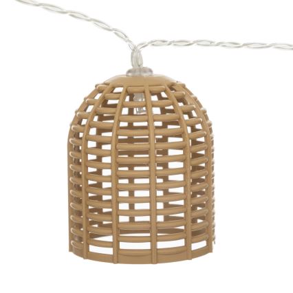 Atmosphera - LED Zonnesteen decoratieve slinger AIA 10xLED 3,35m IP44 warm wit 1500 mAh