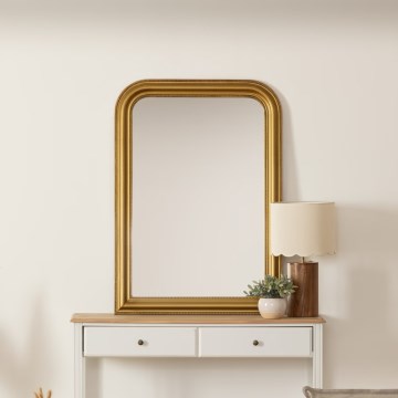 Atmosphera - muur spiegel ADELE 104x74 cm grenen/goud