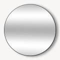 Atmosphera - muur spiegel ALICE diameter 110 cm zwart