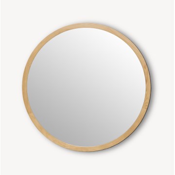 Atmosphera - muur spiegel ANGELO diameter 110 cm grenen