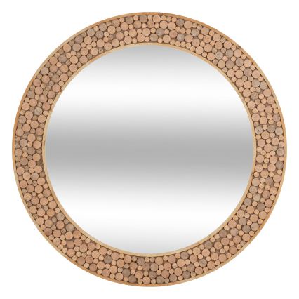 Atmosphera - muur spiegel ANOKI diameter 99 cm eucalyptus