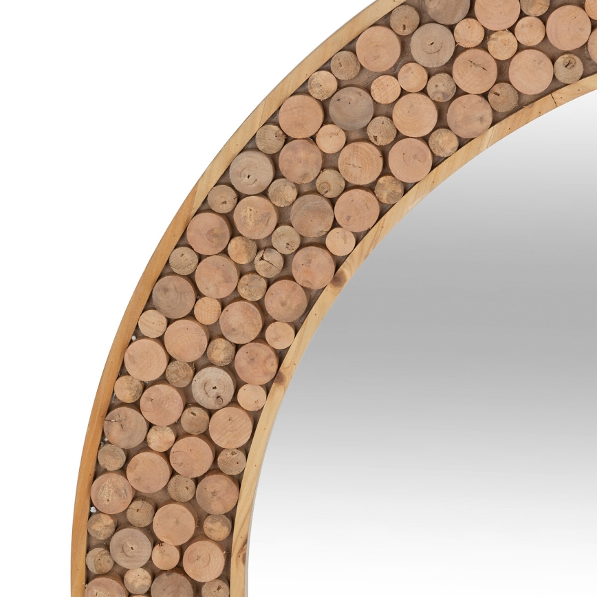Atmosphera - muur spiegel ANOKI diameter 99 cm eucalyptus