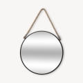Atmosphera - muur spiegel EDEN diameter 38 cm zwart