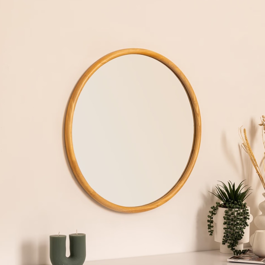 Atmosphera - muur spiegel KIM diameter 55 cm rubberen boom