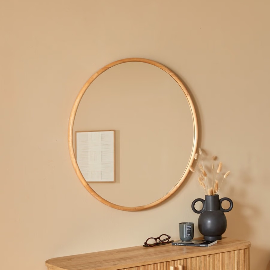 Atmosphera - muur spiegel KIM diameter 75 cm rubberen boom
