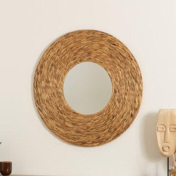 Atmosphera - muur spiegel LORENA diameter 75 cm waterhyacint