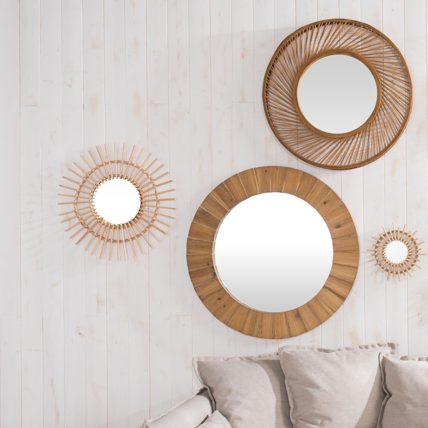Atmosphera - muur spiegel PAMELA diameter 83 cm spar