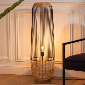 Atmosphera - Staande Lamp ANEA 1xE27/40W/230V rotan/beuken