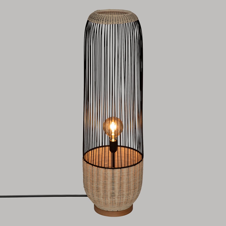 Atmosphera - Staande Lamp ANEA 1xE27/40W/230V rotan/beuken
