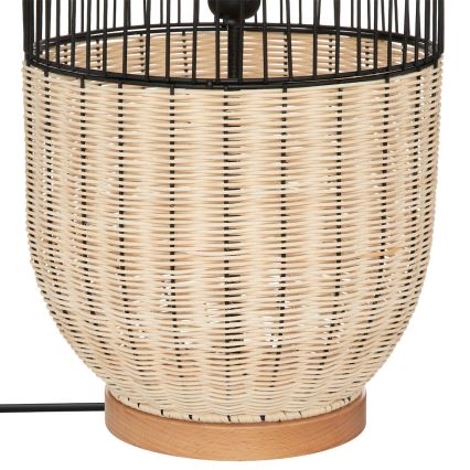 Atmosphera - Staande Lamp ANEA 1xE27/40W/230V rotan/beuken