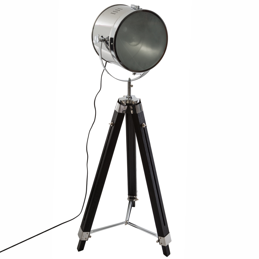Atmosphera - Staande Lamp EBOR 1xE27/25W/230V grenen/glanzend chroom