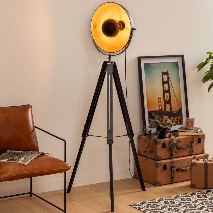 Atmosphera - Staande Lamp LAHTI 1xE27/25W/230V paulownia