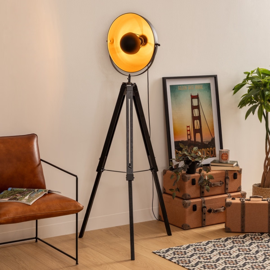 Atmosphera - Staande Lamp LAHTI 1xE27/25W/230V paulownia
