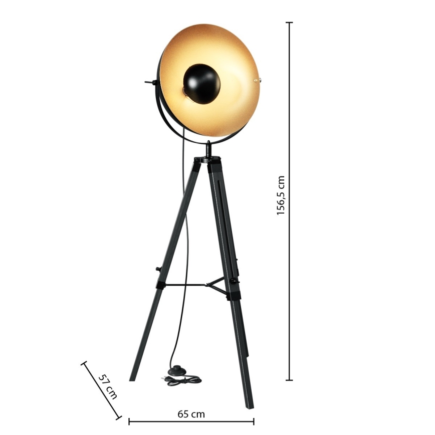 Atmosphera - Staande Lamp LAHTI 1xE27/25W/230V paulownia