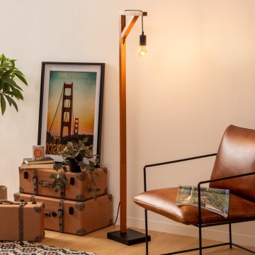 Atmosphera - Staande Lamp WILD 1xE27/25W/230V grenen
