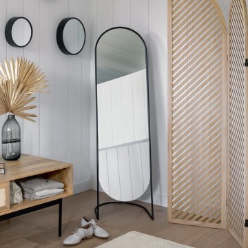 Atmosphera - Staande spiegel JEF 136x39,5 cm zwart
