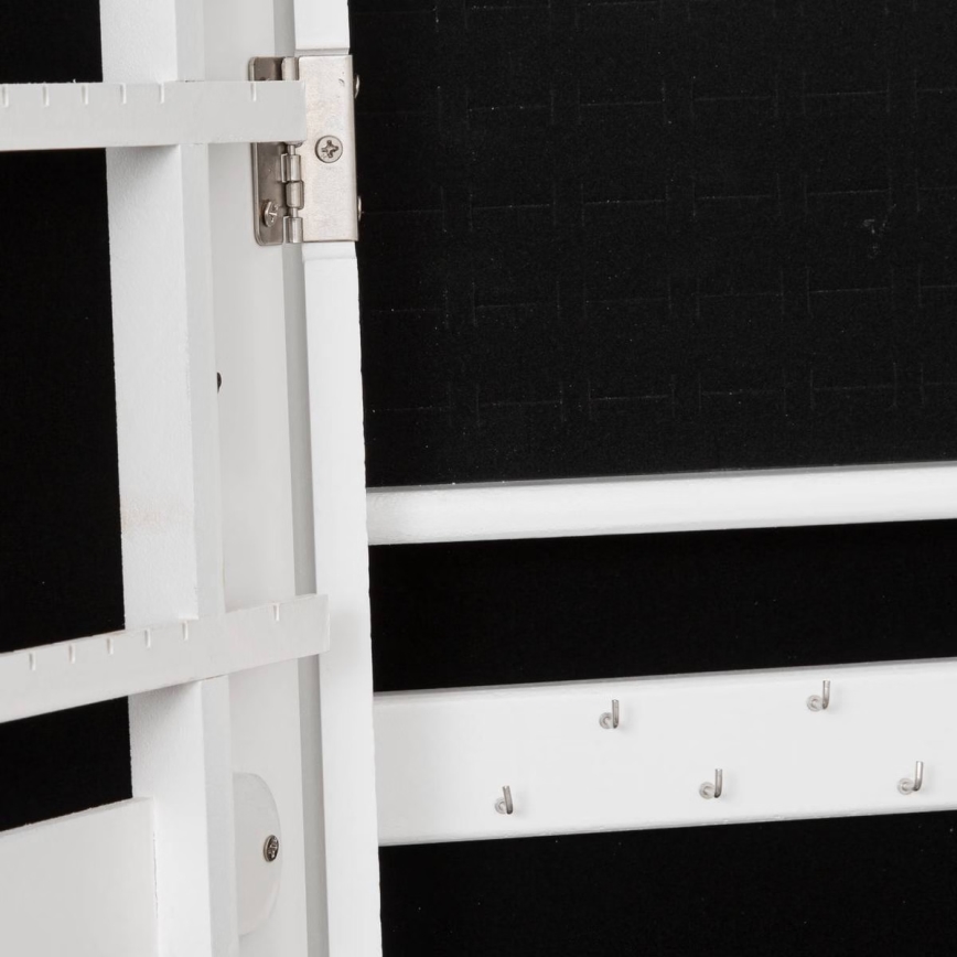 Atmosphera - Staande spiegel met sieradenopbergvak KRISTIN 146,8x37 cm wit