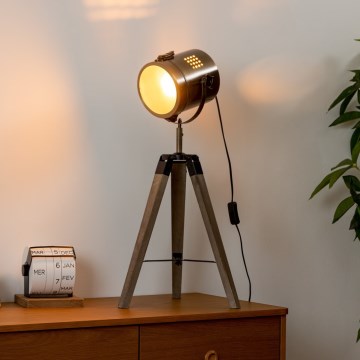 Atmosphera - Tafellamp EBOR 1xE14/25W/230V grenen/messing