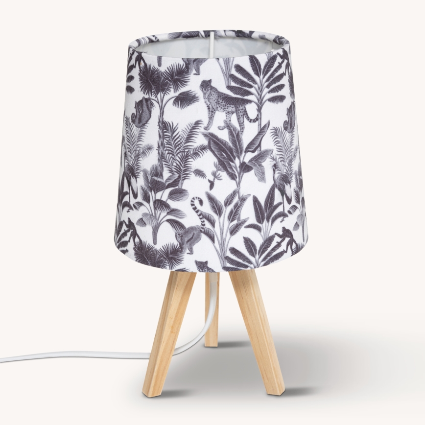 Atmosphera - Tafellamp JUNGLE 1xE14/25W/230V van grenenhout