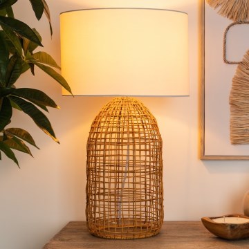 Atmosphera - Tafellamp KARLA 1xE27/25W/230V rotan