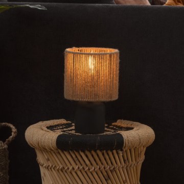Atmosphera - Tafellamp KOBY 1xE14/40W/230V hennep/zwart