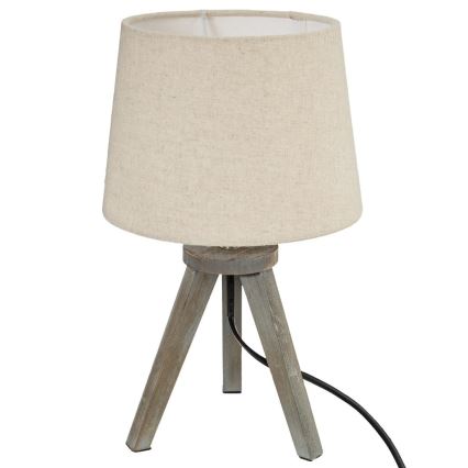 Atmosphera - Tafellamp MINI 1xE14/25W/230V grenen/beige