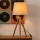 Atmosphera - Tafellamp RUNO 1xE27/25W/230V bamboe/crème
