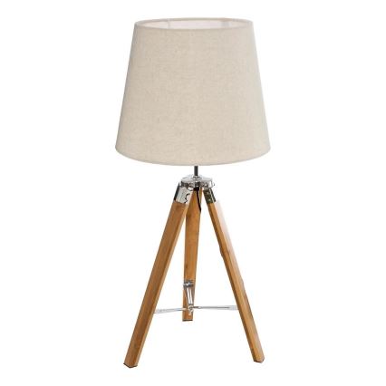 Atmosphera - Tafellamp RUNO 1xE27/25W/230V bamboe/crème