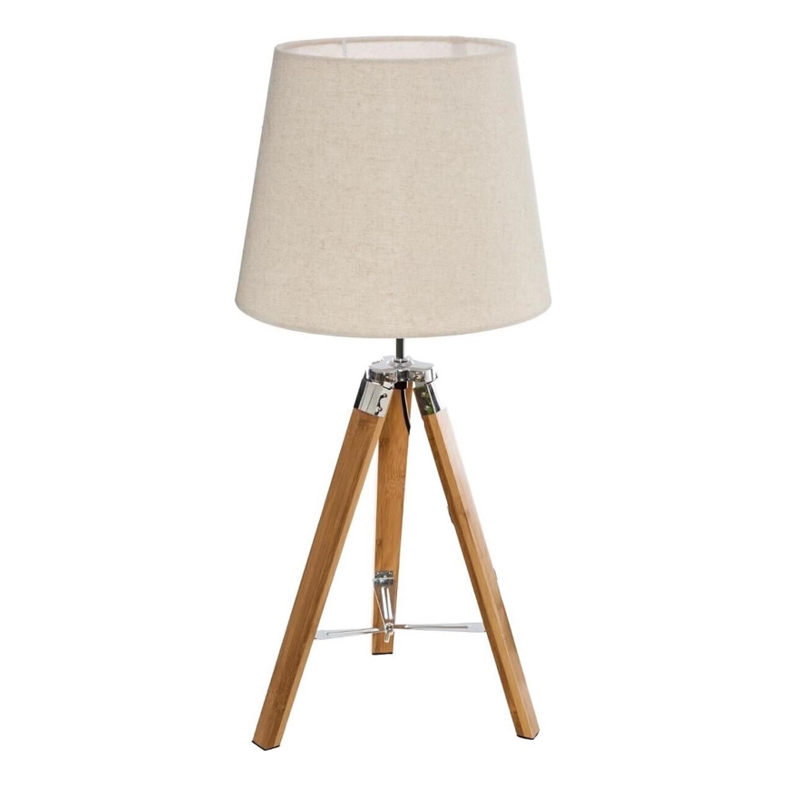 Atmosphera - Tafellamp RUNO 1xE27/25W/230V bamboe/crème