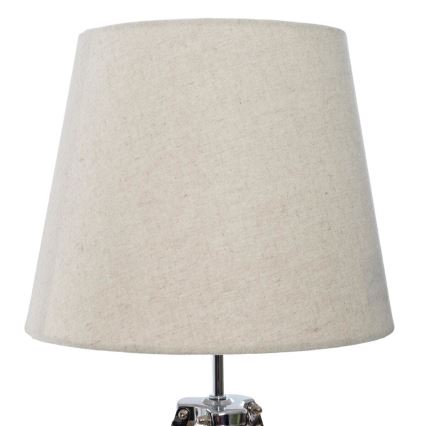 Atmosphera - Tafellamp RUNO 1xE27/25W/230V bamboe/crème