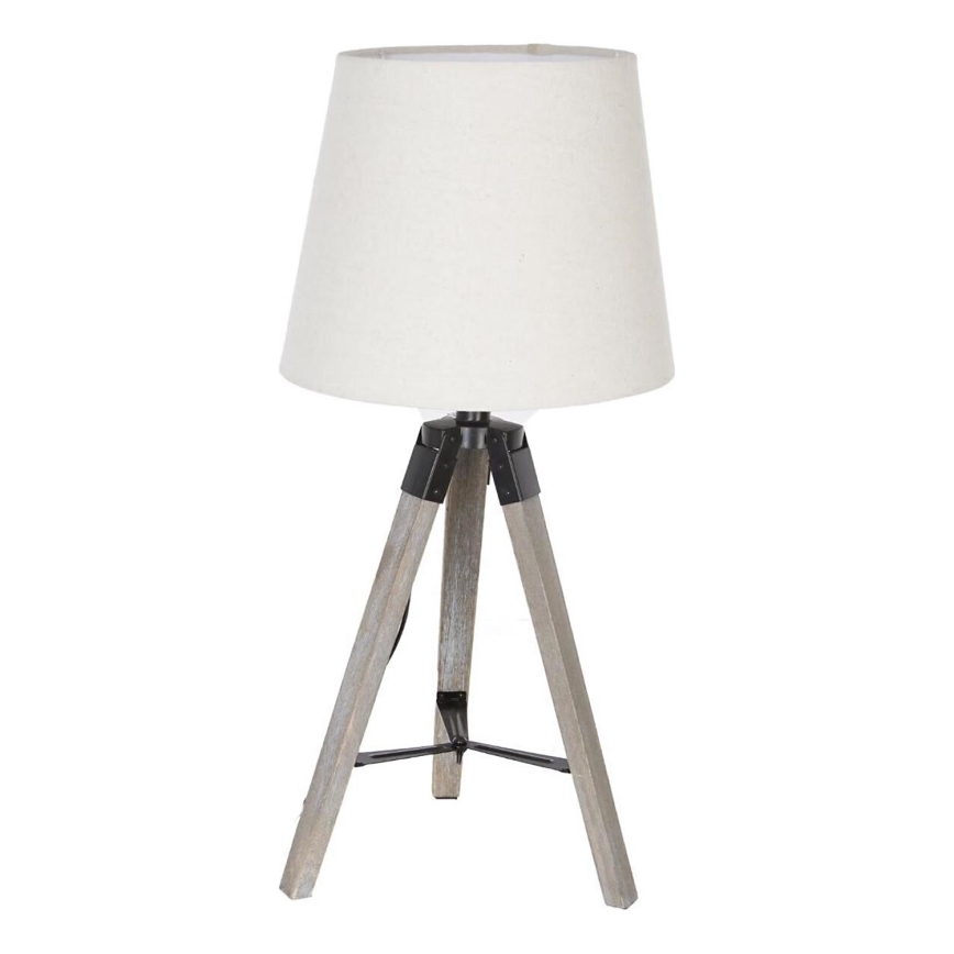 Atmosphera - Tafellamp RUNO 1xE27/25W/230V hout/wit