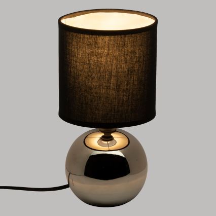 Atmosphera - Tafellamp TIMÉO 1xE14/60W/230V glanzend chroom/zwart