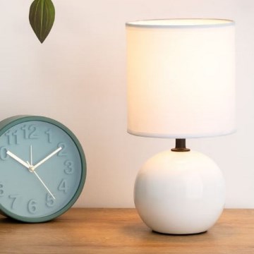 Atmosphera - Tafellamp TIMÉO 1xE14/60W/230V glanzend wit