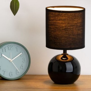 Atmosphera - Tafellamp TIMÉO 1xE14/60W/230V glanzend zwart
