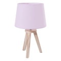 Atmosphera - Tafellamp TRIPOD 1xE14/40W/230V grenen/roze