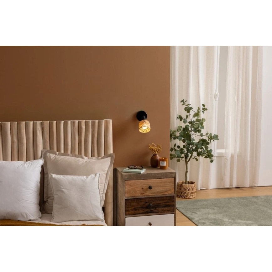 Atmosphera - Wandspot LIO 1xE27/25W/230V bamboe