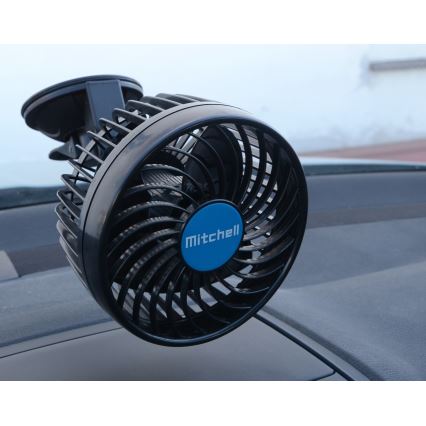 Autoventilator op een zuignap 4W/12V zwart