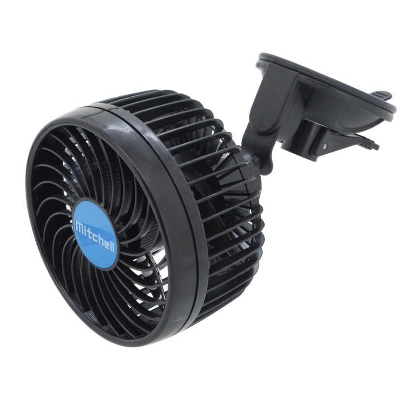 Autoventilator op een zuignap 4W/12V zwart