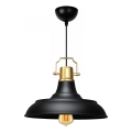 AYD Hanglamp 1xE27/40W/230V zwart/goud