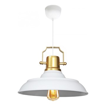 AYD Pendantlamp 1xE27/40W/230V wit/goud