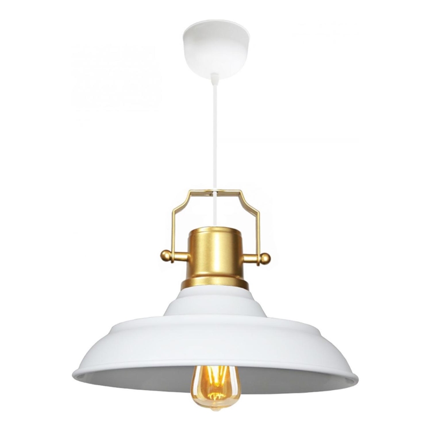 AYD Pendantlamp 1xE27/40W/230V wit/goud