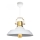 AYD Pendantlamp 1xE27/40W/230V wit/goud