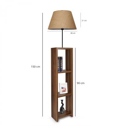 AYD Vloerlamp 1xE27/40W/230V bruin