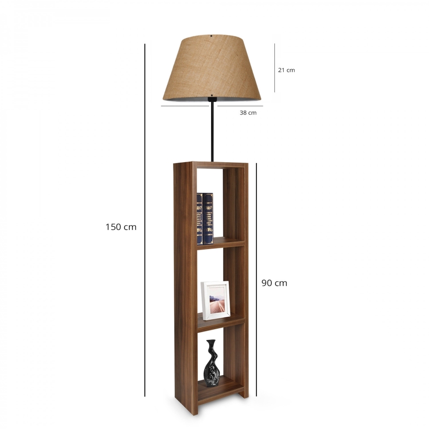 AYD Vloerlamp 1xE27/40W/230V bruin