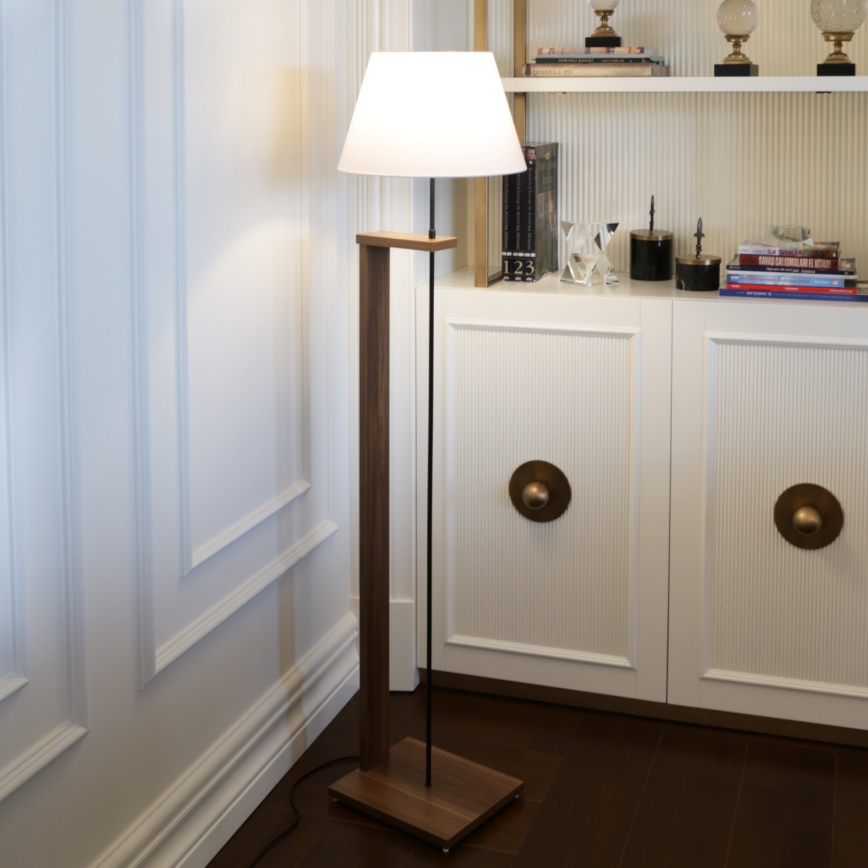 AYD Vloerlamp 1xE27/40W/230V Wit/Bruin