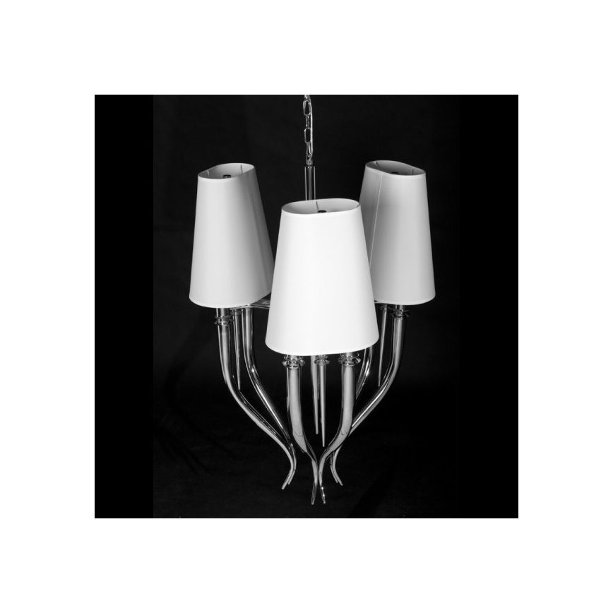 Azzardo AZ0028 - Hanglamp aan ketting DIABLO 6xE14/11W/230V wit