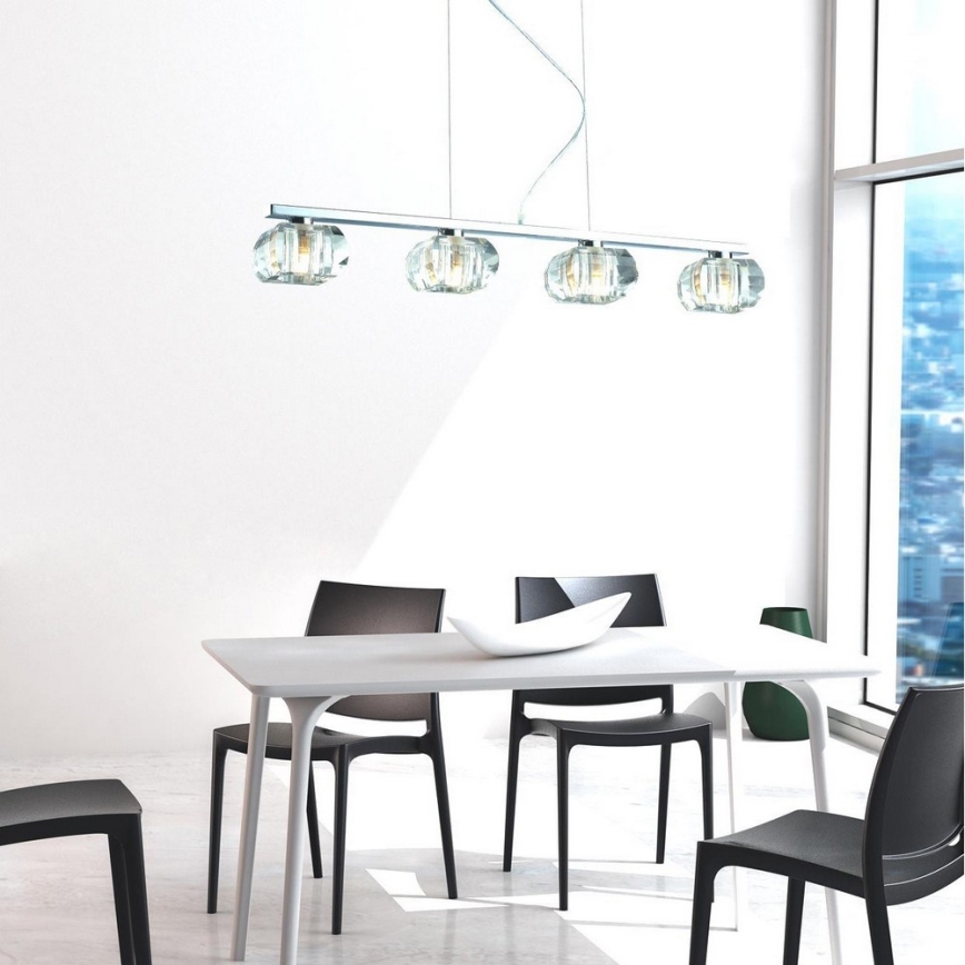 Azzardo AZ0493 - Hanglamp aan koord RUBIC 4xG9/40W/230V